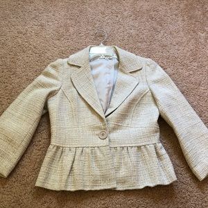 Pale blue twill blazer